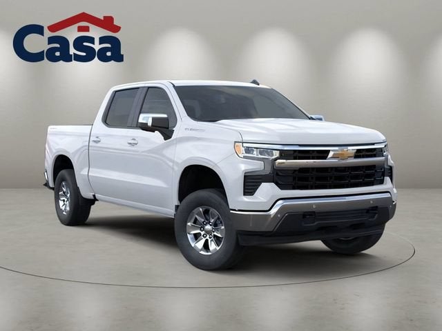 2026 Chevrolet Silverado 1500 LT in Summit White — front three-quarter view