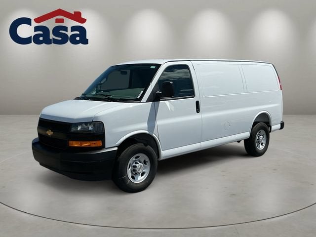 2026 Chevrolet Express Cargo WT in Summit White — front three-quarter view