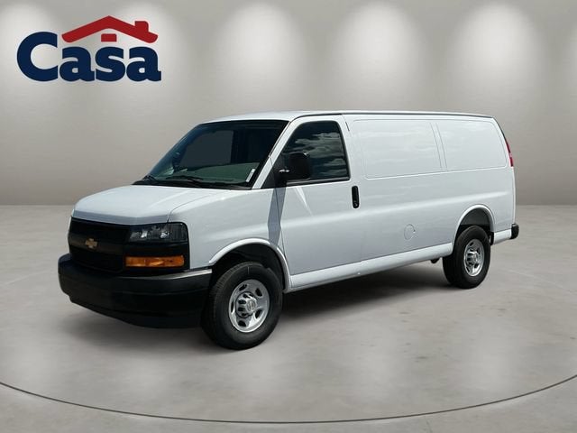 2026 Chevrolet Express Cargo WT in Summit White — front three-quarter view