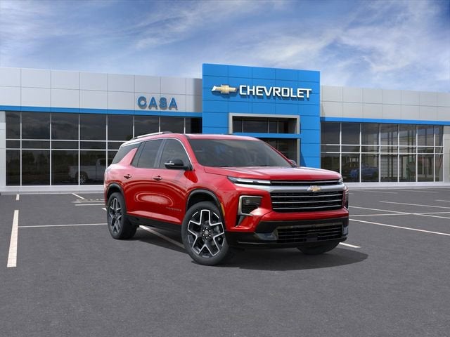 2026 Chevrolet Traverse High Country in Radiant Red Tintcoat — front three-quarter view
