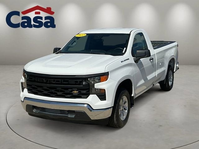 2022 Chevrolet Silverado 1500 WT in Summit White — front three-quarter view