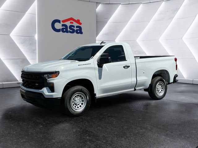 2026 Chevrolet Silverado 1500 WT in Summit White — front three-quarter view