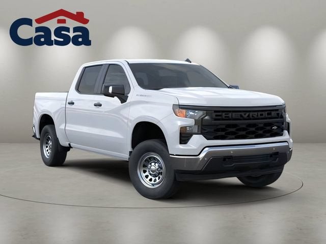 2026 Chevrolet Silverado 1500 WT in Summit White — front three-quarter view