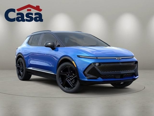 2026 Chevrolet Equinox EV RS in Riptide Blue Metallic — front three-quarter view
