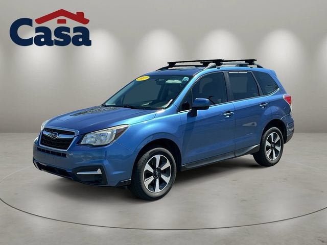 2017 Subaru Forester 2.5i Premium in Blue — front three-quarter view