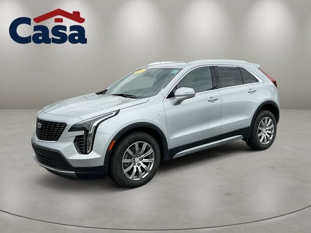 2021 Cadillac XT4 AWD Premium Luxury in Radiant Silver Metallic — front three-quarter view